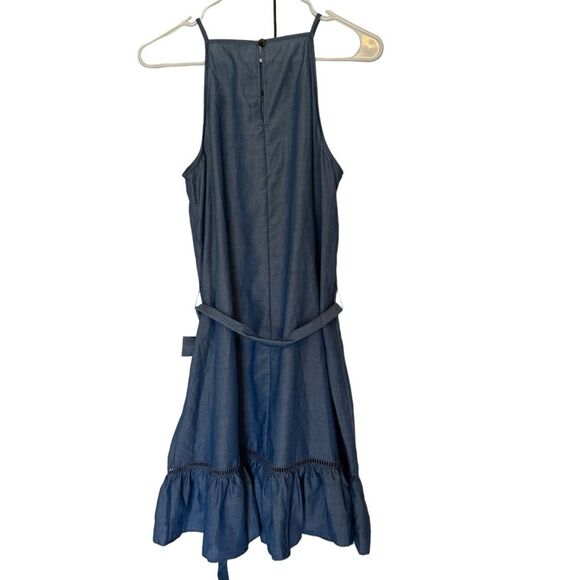 NWT Ann Taylor Chambray Dress Squared Halter neck Tied Waisted, Size 2 - Picture 4 of 9